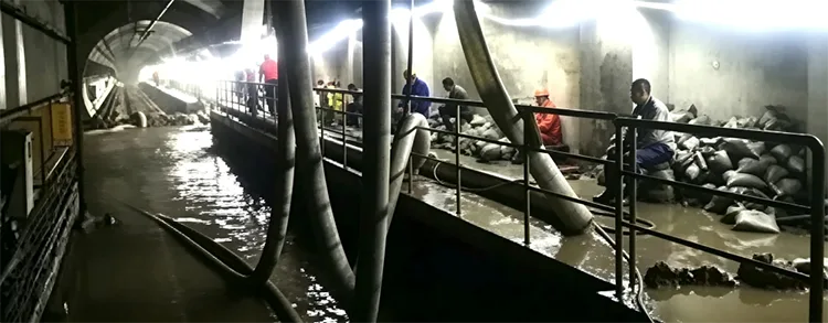 Portable submersible pump for metro emergency drainage and tunnel floodwater removal
