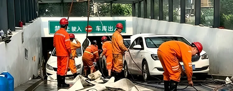 High flow submersible pump used for tunnel flood control and emergency drainage in transportation infrastructure